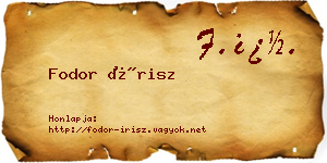 Fodor Írisz névjegykártya