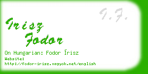 irisz fodor business card